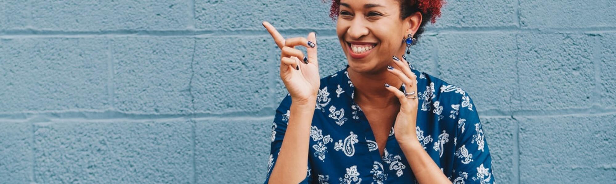 Happy candidate after securing new job